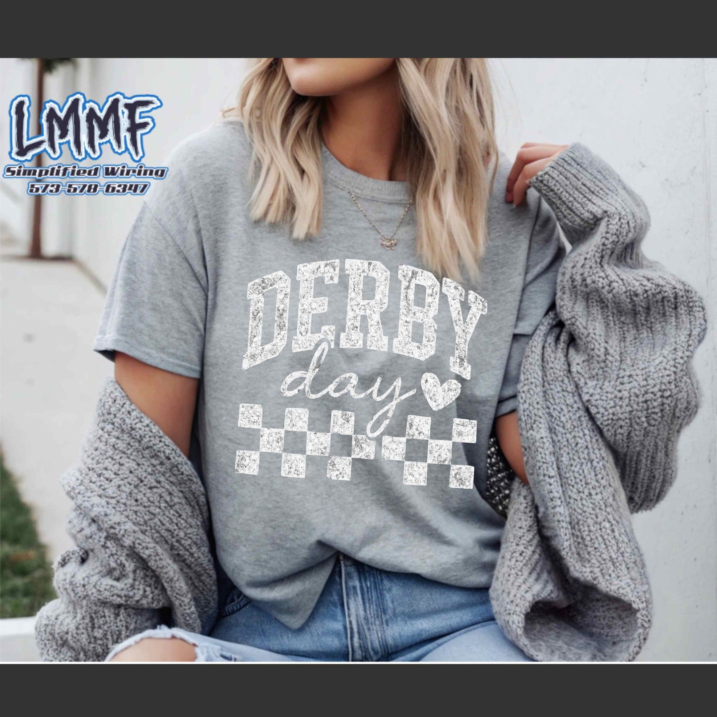 Derby Day white grunge