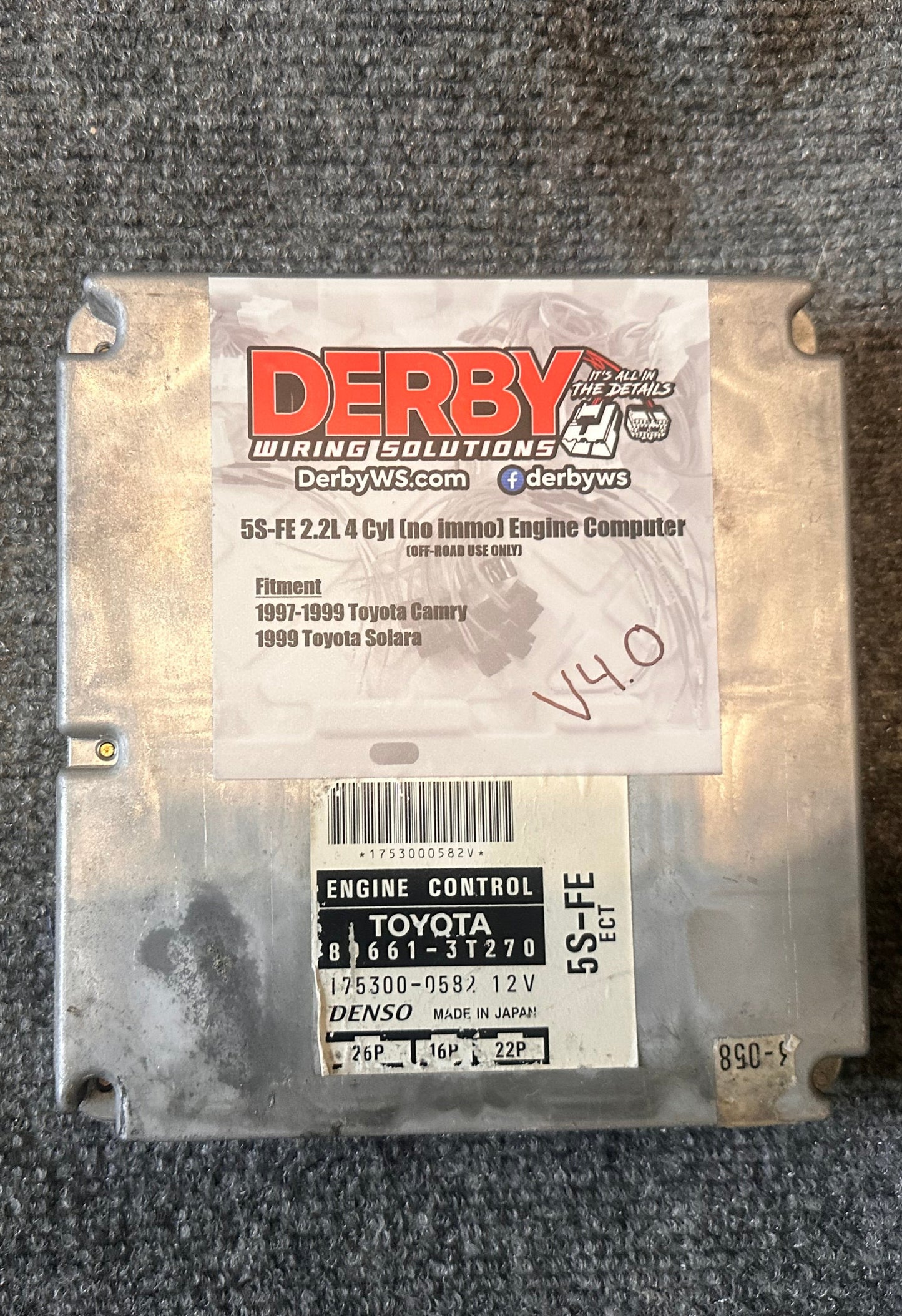 Toyota 5S 2 Row 2 Coil Derby Modded Computer V4.0 (4cyl)