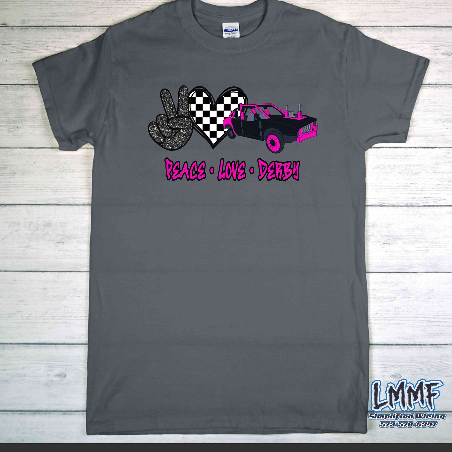 Peace Love Derby Pink