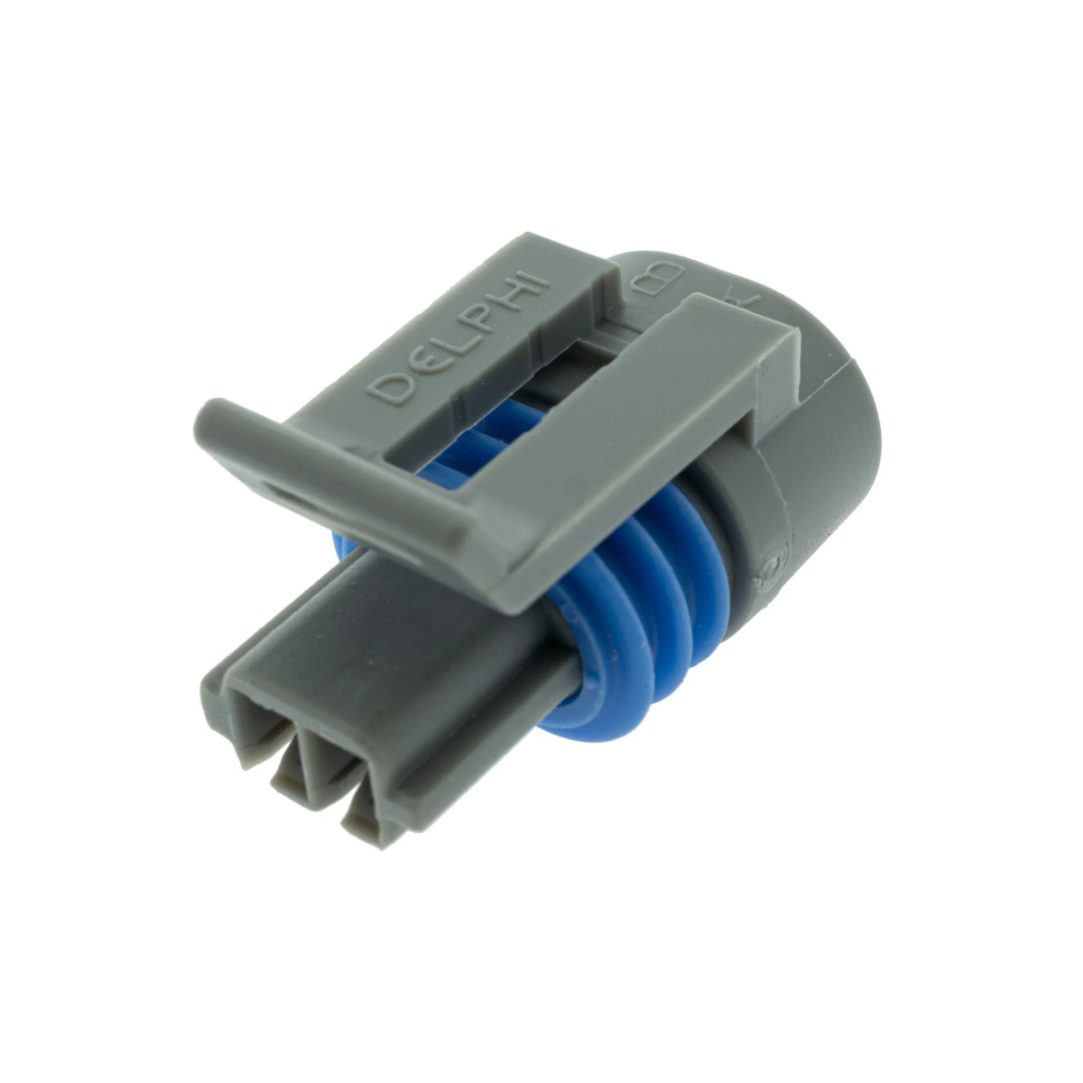 Aptiv/Delphi 12162198 Metri-Pack 150.2 Gray 2-Way Connector on white background