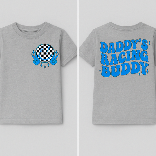 LMMF Youth Tee – Daddy’s Racing Buddy Edition